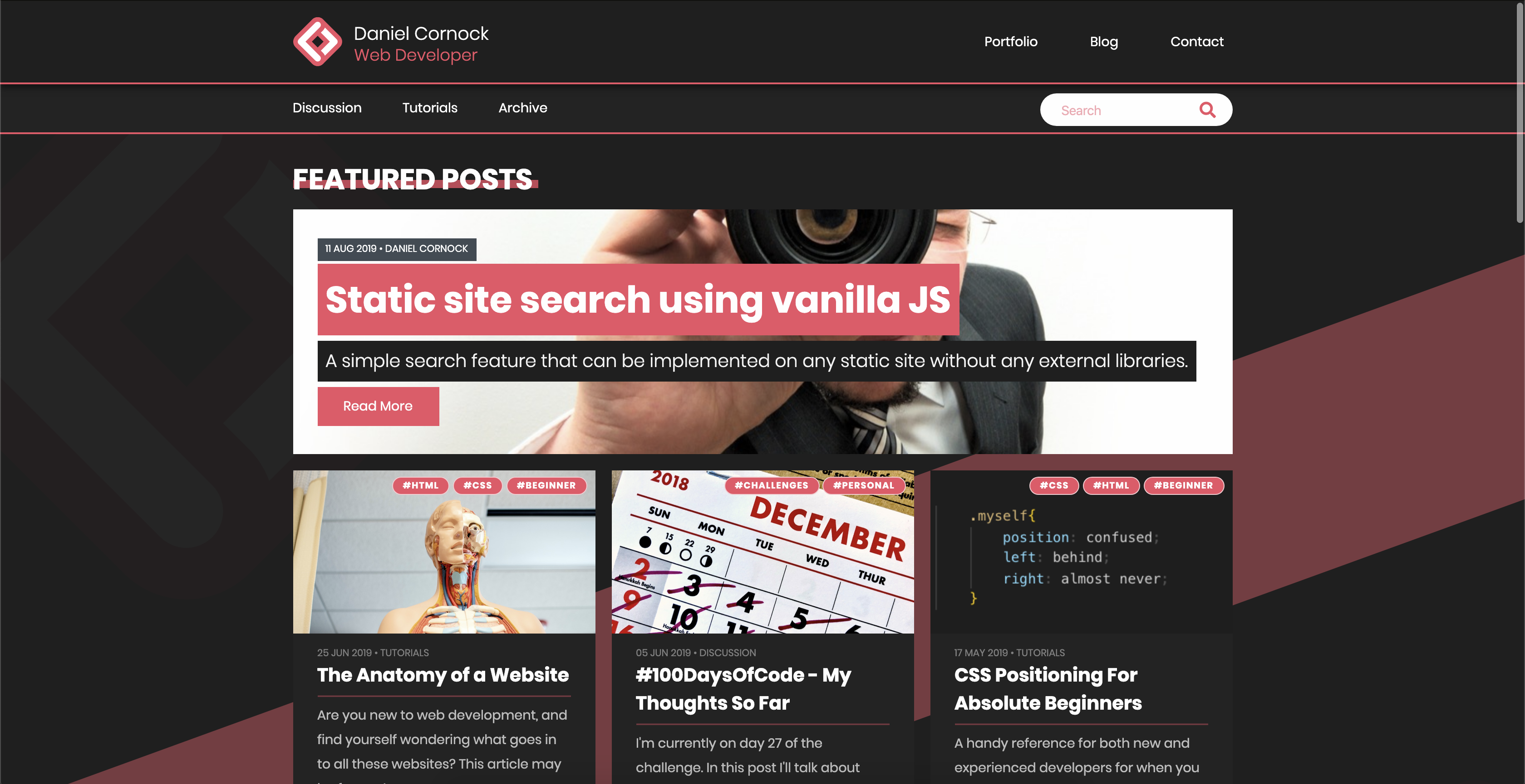 Blog page of danielcornock-legacy.netlify.app